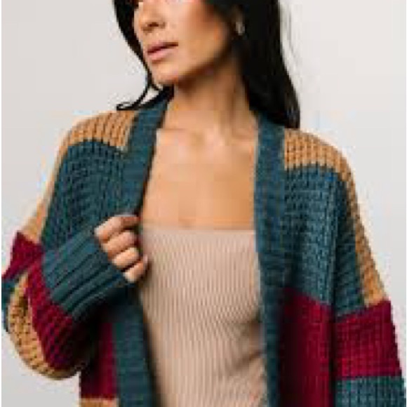 Baltic Born Multicolor Oversized Chunky Knit Cardigan - Picture 2 of 9